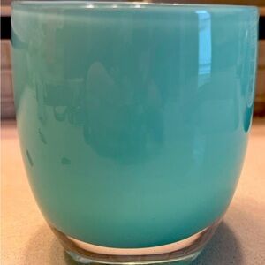 Glassybaby—Aqua Glass Candle Holder